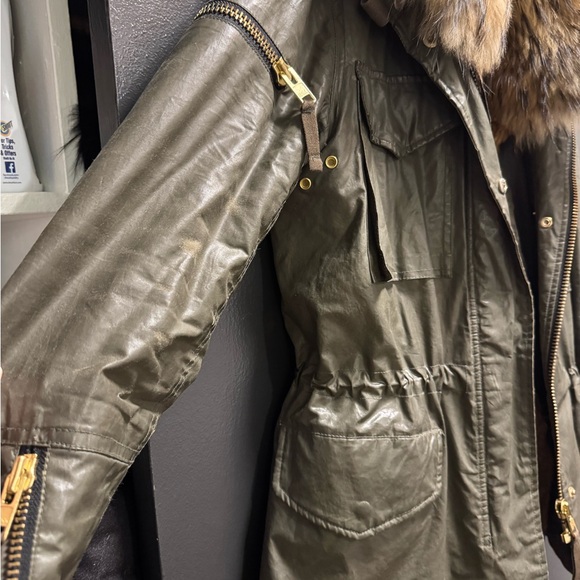 SAM. NYC fox and rabbit fur lined coat hooded parka with removable Vest M - Picture 6 of 15